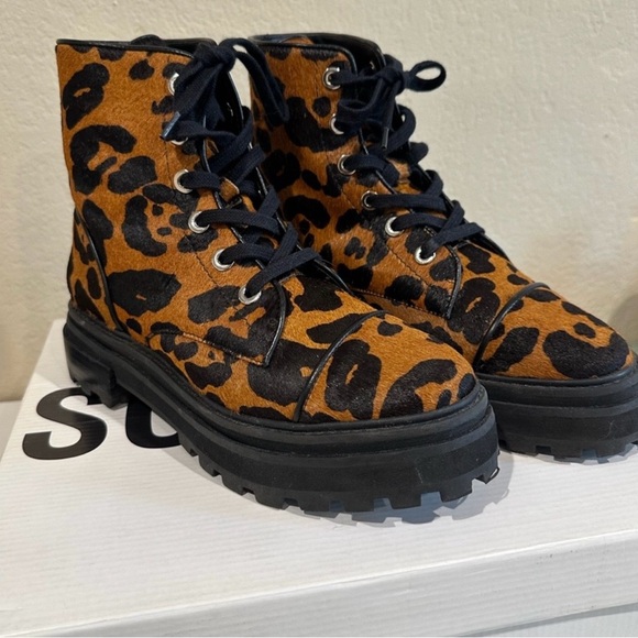 SCHUTZ Shoes - SCHUTZ Leopard Print Combat Boots